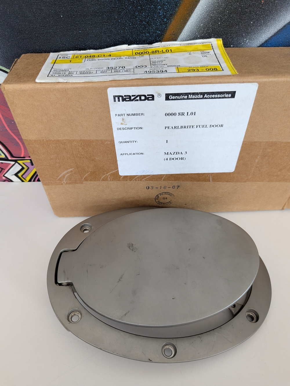 Mazda 3 Pearlbrite Fuel Door Upgrade